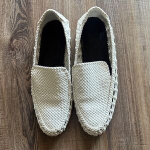 Rag & Bone White Woven Loafers